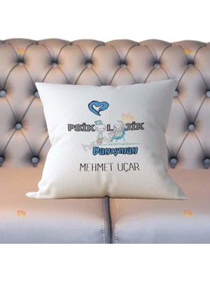 Hediyelen Psikolojik Danışman Gri Tasarım Yastık