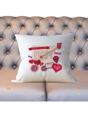 Hediyelen Sevgiliye Mektup Yastık