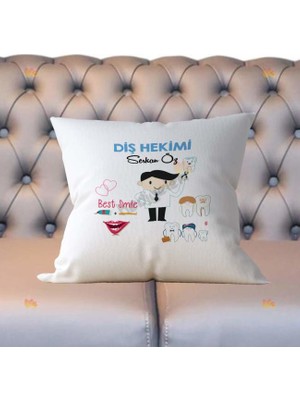 Hediyelen Diş Hekimi Erkek Figür Yastık