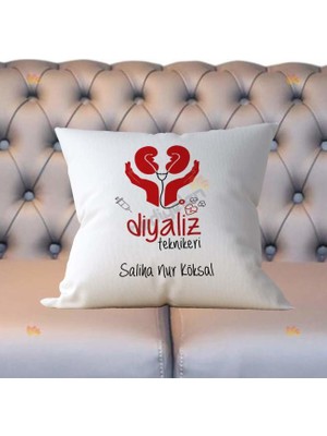 Hediyelen Diyaliz Teknikeri Kırmızı Tasarım Yastık