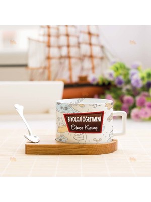 Hediyelen Biyoloji Öğretmenine Hediye Stantlı Fincan