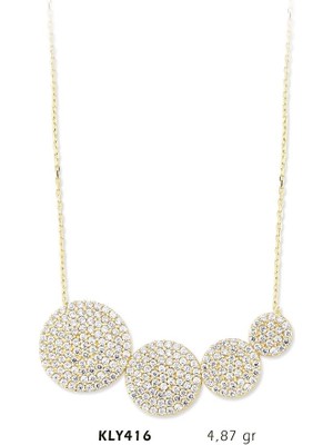Harem Altın 14 Ayar Altın Oval Kolye Kly416