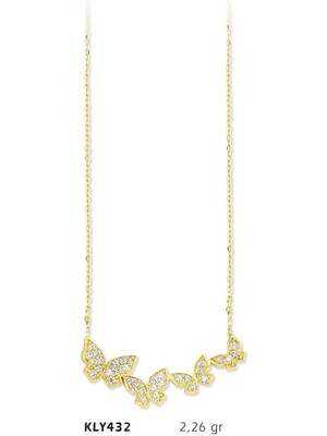 Harem Altın 14 Ayar Altın Kelebek Kolye Kly432