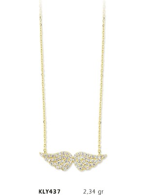Harem Altın 14 Ayar Altın Melek Kanadı Kolye Kly437