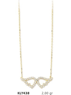 Harem Altın 14 Ayar Altın Melek Kanadı Kolye Kly438