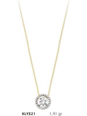 Harem Altın 14 Ayar Altın Tektaş Kolye Kly521
