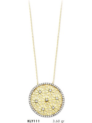 Harem Altın 14 Ayar Altın Çiçek Daire Kolye Kly111