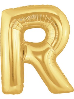 Baloncuu R Harf Altın Gold Folyo Balon 40 cm