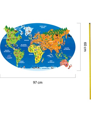 Yapıştırrco Dünya Haritası, Hayvanlar ve Ülke Bayrakları