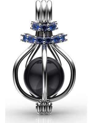 İstiridye İnci Safir Hürrem Kolye Seti 9-10 Mm Tahiti