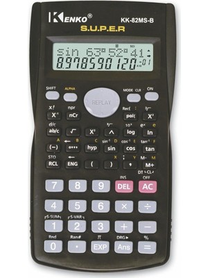 Kenko Bilimsel Hesap Makinesi KK-82MS-B 12 Haneli Dayanıklı 240 Fonksiyonlu Ekran Tipi