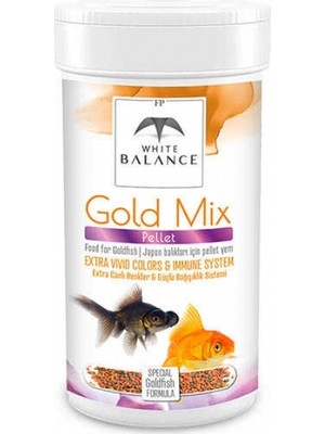 White Balance Gold Mix Pellets Japon Balığı Balık Yemi 100ml