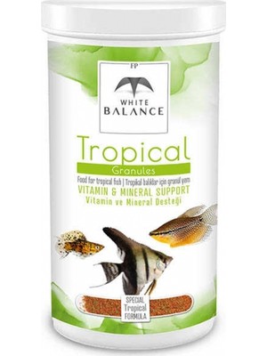 White Balance Tropical Granules Tropikal Balık Yemi 1000ml