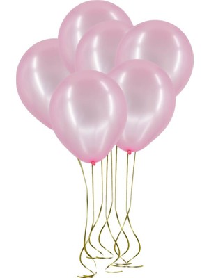 Cansüs 15li Metalik Balon Pembe 12inç