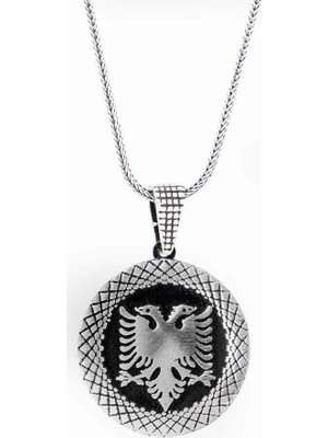 Takıhan  925 Ayar Gümüş Arnavut Kartalı Erkek Gümüş Kolye