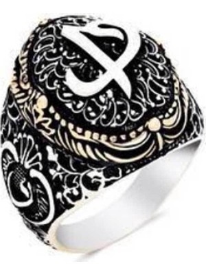 Takıhan  925 Ayar Gümüş Elil Vav Erkek Yüzük