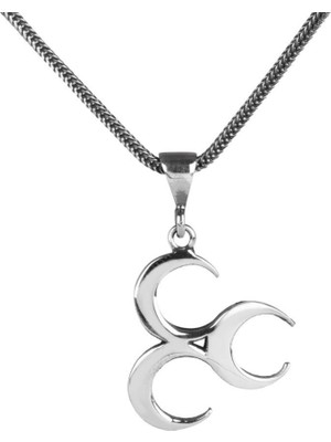 Takıhan  925 Ayar Gümüş Üç Hilal Erkek Kolye