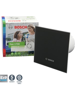 Bosch Banyo Aspiratörü / Fanı   1700 Serisi Mat Siyah 100 mm çap