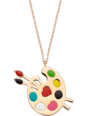 Nereze Doğum Günü Hediyesi Palet Kolye Gümüş Kolye