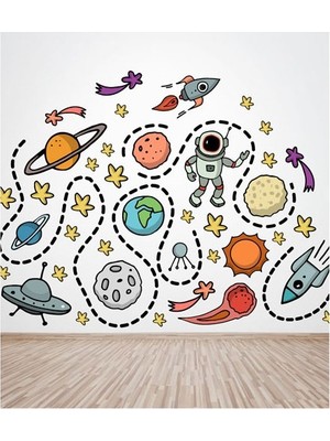 Artikel Uzay Alemi Dev Duvar Sticker