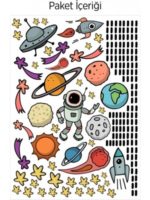 Artikel Uzay Duvar Sticker 50 x 70 Cm