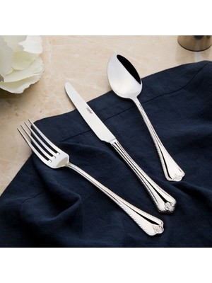 Nehir Fulya Sade 89 Parça Deri Kutulu Çatal Kaşık Bıçak Takımı 18-10 304