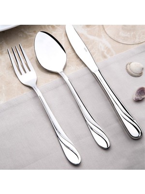 Nehir Safir 12 Adet Sade Tatlı Kaşık18-10 304
