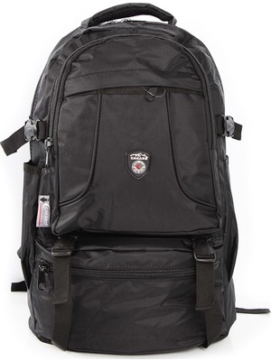 Cakard Dağcı Sırt Çantası 50 Litre 18"İnç Laptop Bölmeli - Siyah