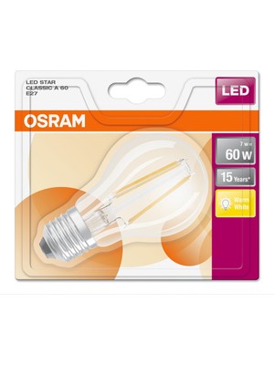 Osram Led Retrofit Cla 60 6W Sarı Işık E-27 806lm Ampul