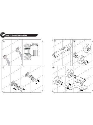 Tema Tulip Banyo Bataryası 61091+Metal Süngerlik 2'Li Köşe Raf 2'Li Set