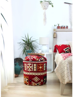 Lorence Home Bozok Kilim Puf - Babil