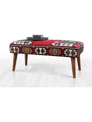 Lorence Home Vezir Kilim Bench Puf Hitit