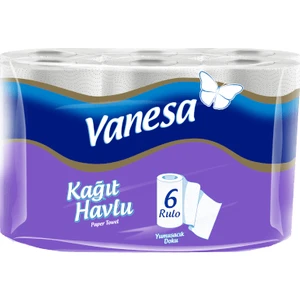 Kağıt Havlu 6 Rulo Çift Katlı Yumuşak Doku
