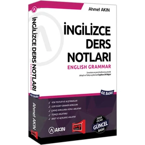 Yargı Yayınevi Akın Dil & 2018 YDS Grammar İngilizce Ders Notları 51. Baskı