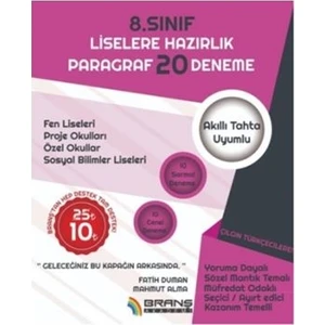 Branş Akademi 2019 Lgs Paragraf 20 Deneme - Fatih Duman - Mahmut Alma