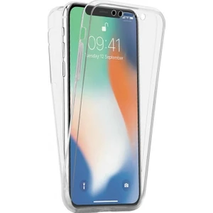 Apple iPhone X Kılıf Ön Arka Şeffaf Silikon Koruma Şeffaf