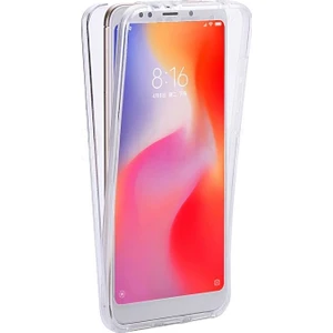 Xiaomi Redmi 5 Plus Kılıf Ön Arka Şeffaf Silikon Koruma Şeffaf