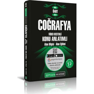 Pegem Akademi Yayıncılık 2019 KPSS ÖABT Coğrafya Video Destekli Konu Anlatımlı