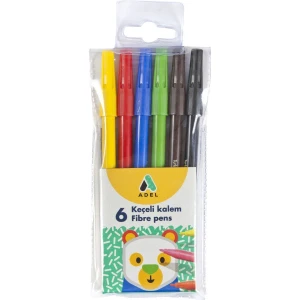 Keçeli Kalem 6 Renk Dayanıklı ve Parlak Renklerle Kağıt ve Karton İçin Uygun