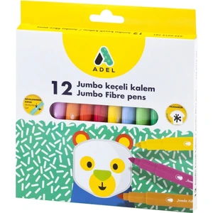 Jumbo Keçeli Kalem 12 Renk