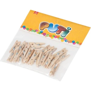 Ahşap Küçük Mandal Natural 24Lü