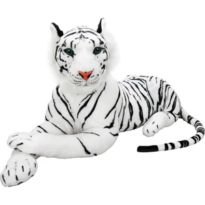 Puffy Friends Beyaz Kaplan 60 cm Yatan Peluş Oyuncak