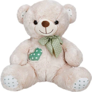 Puffy Friends Kurdelalı 42 cm Oturan Peluş Oyuncak Ayı - Kahve