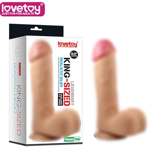 King Realistik Dildo 25 cm Realistik Dev Kalın Penis Dildo