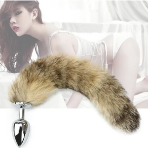 JW Uzun Kuyruklu Gümüş Renk Metal Anal Plug Tıkaç Anal Tıpa 7 cm