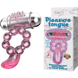 Tongue 10 Titreşimli Penis Halkası Penis Yüzüğü Klitoral Vibratör