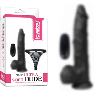 XS Kemerli Titreşimli Zenci Realistik Vibratör Dildo Penis 21 cm