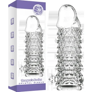 Kabartmalı Kristal Görünümlü Güçlü Dildo ve Penis Kılıfı