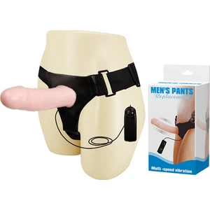 İçi Boş 17 cm Titreşimli Belden Bağlamalı Penis Vibratör Strapon