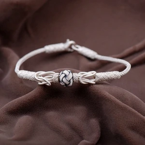 Sümer Telkari Kazaziye El Sarması Gümüş Bileklik  2080